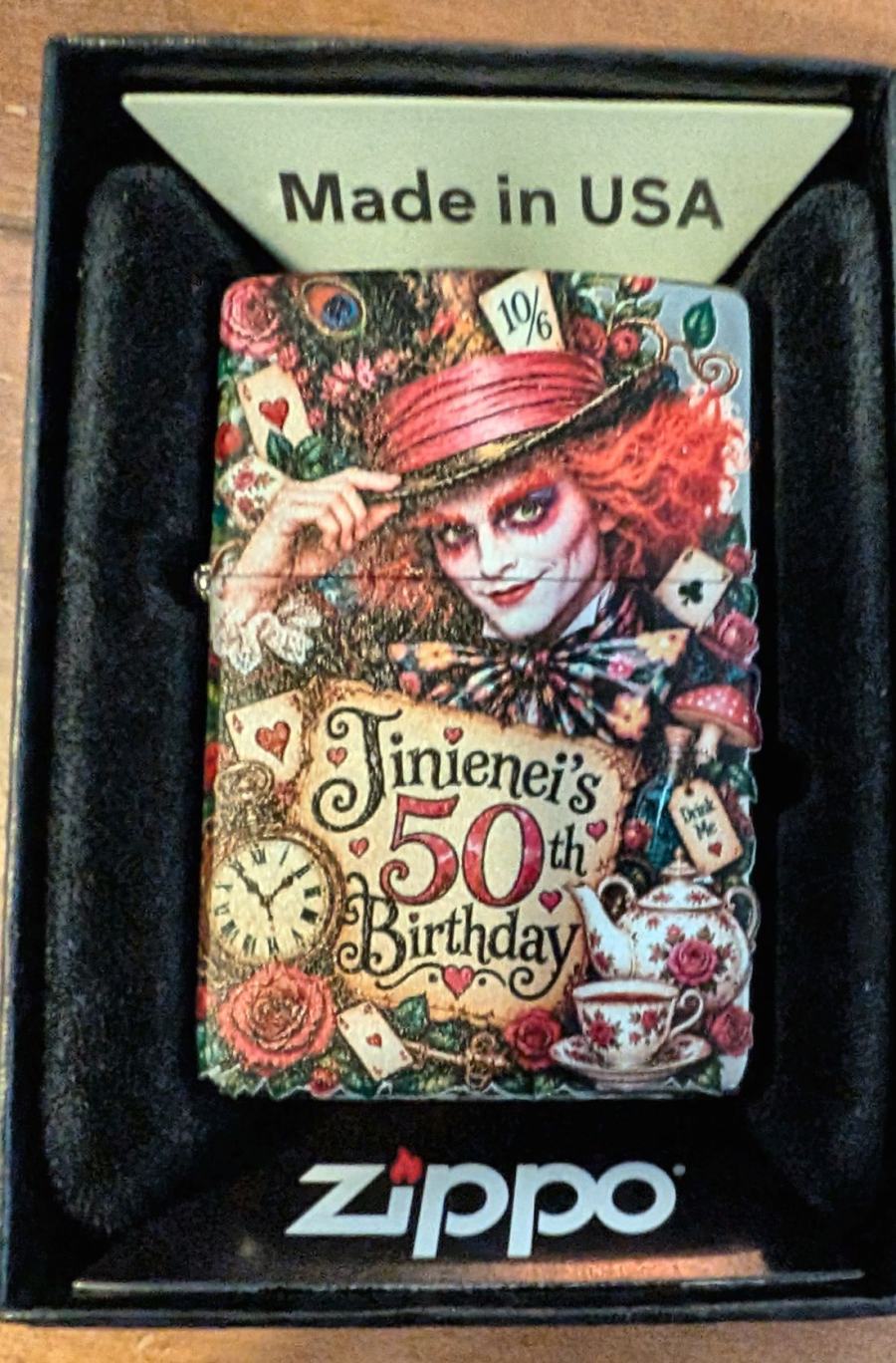 Personalised Zippo lighter printed by My Branded Gift